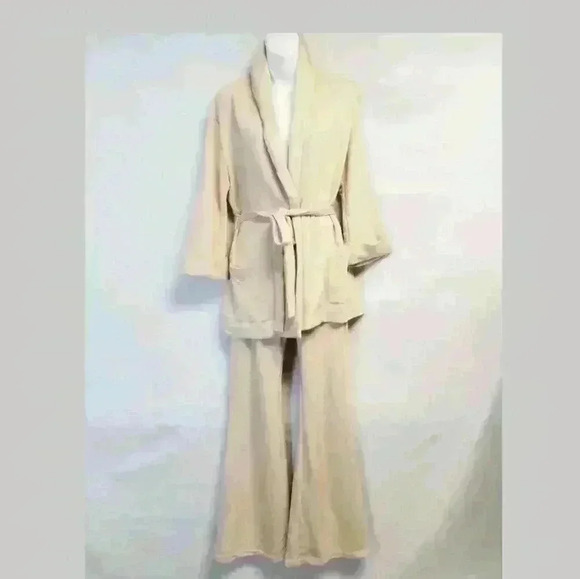 Women's Ystr Eco Friendly Custom made Venus Robe Sz S & Ashton Pant Sz M Sand - Picture 1 of 14